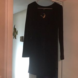 Long sleeve colored sparkles cocktail dress